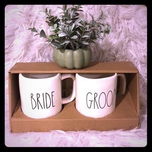 Rae Dunn Bride and Groom mugs